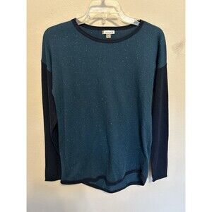 Smartwool Women’s Shadow Pine Colorblock Crew Sweater Size Small Merino Wool